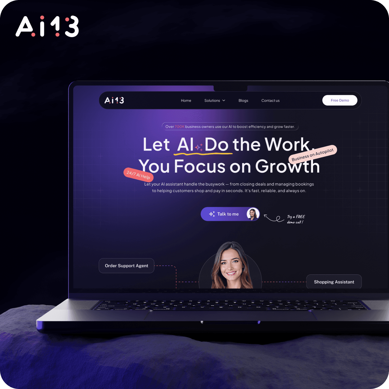 Ai13, Voice AI product site & live demo